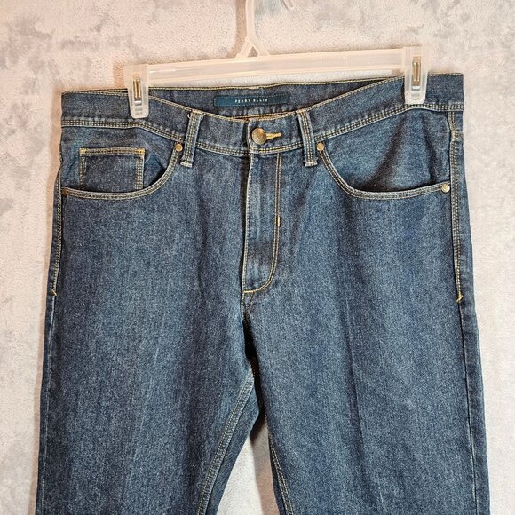 Perry Ellis Denim Jeans Medium Wash Straight Fit Mens Size 36W x 32L - Picture 4 of 15